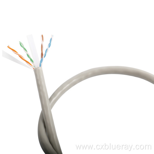 0.5mm CCA UTP CAT6 24AWG 4PAIR HDPE with seperator PVC jacket Indoor communication network LAN cable